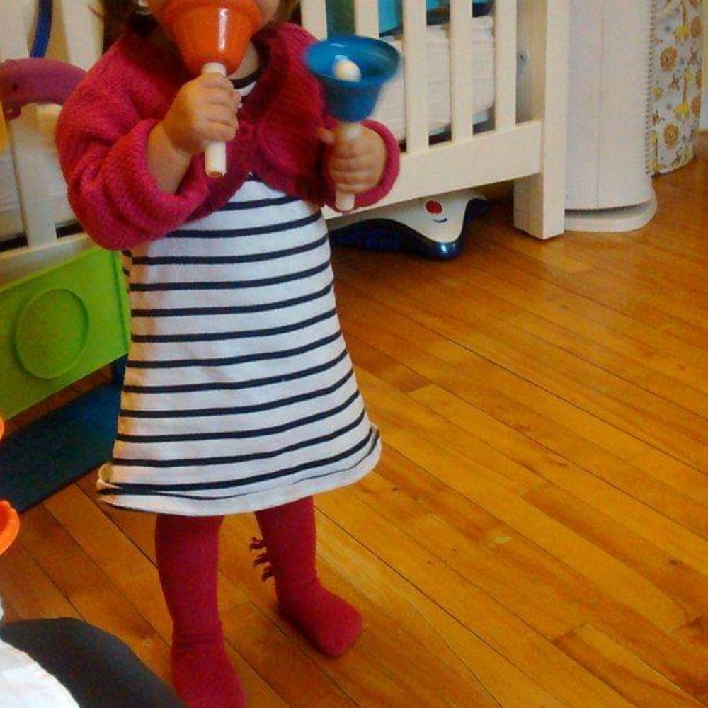 12-18m raspberry colored tights with bows